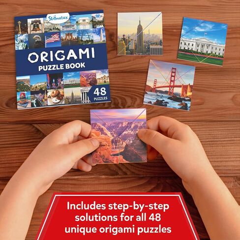 Skillmatics Origami Puzzle Book - 48 Folding Puzzles for Kids, Fun STEM Toy & Brain Teasers, Educational & Travel Gifts for Ages 6, 7, 8, 9, 10 and Up in Saudi Arabia