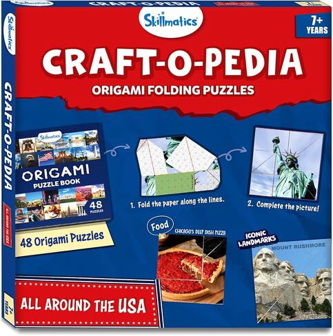 Skillmatics Origami Puzzle Book - 48 Folding Puzzles for Kids, Fun STEM Toy & Brain Teasers, Educational & Travel Gifts for Ages 6, 7, 8, 9, 10 and Up in Saudi Arabia