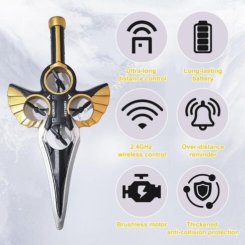 Flying Sword RC Airplane, Gesture Control Airplanes for Kids Adults 8-16, Remote Control Planes with Light, 360° Flip Fighter Jet Toy, Gravity Sensing, Stunt Roll, Gifts for Kids Boys Girls in Kuwait
