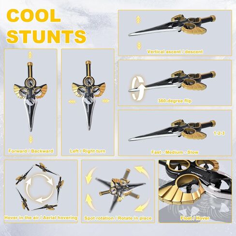 Flying Sword RC Airplane, Gesture Control Airplanes for Kids Adults 8-16, Remote Control Planes with Light, 360° Flip Fighter Jet Toy, Gravity Sensing, Stunt Roll, Gifts for Kids Boys Girls in Kuwait
