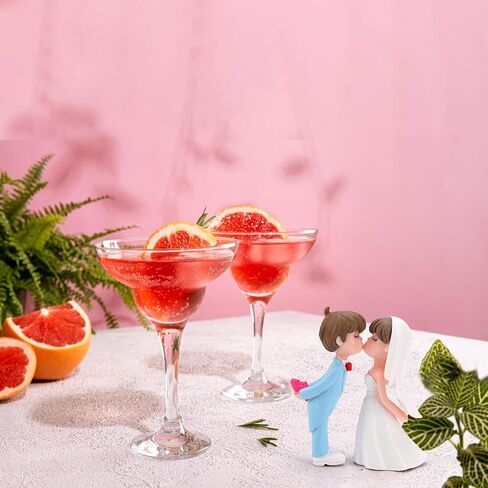 2.2" Wedding Cake Topper Bride Groom, Resin Couple Statue Decorative Figurine, Rustic Vintage Miniature for Anniversaries Doll Engagement Parties Bridal Shower, Scene Figure Sand Table Cake Decoration in Saudi Arabia