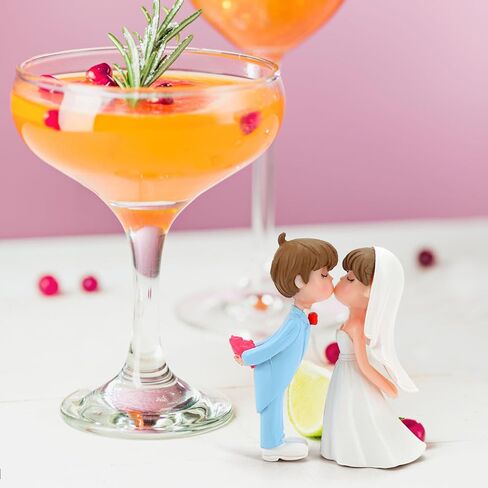 2.2" Wedding Cake Topper Bride Groom, Resin Couple Statue Decorative Figurine, Rustic Vintage Miniature for Anniversaries Doll Engagement Parties Bridal Shower, Scene Figure Sand Table Cake Decoration in Saudi Arabia