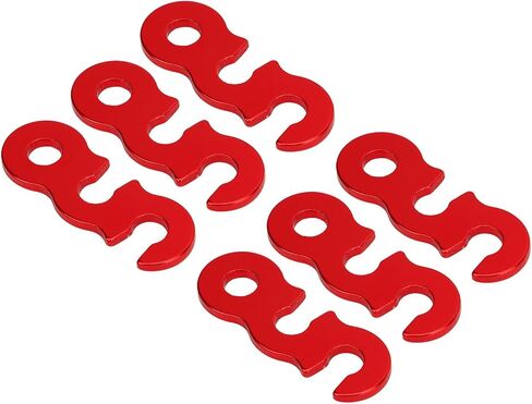 Rope Tensioner Cord Adjuster Aluminum Alloy Durable Secure 3 Hole Open Hook Design for Camping Hiking Tent Accessories 10PCS (Gold) in Saudi Arabia