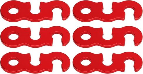 Rope Tensioner Cord Adjuster Aluminum Alloy Durable Secure 3 Hole Open Hook Design for Camping Hiking Tent Accessories 10PCS (Gold) in Saudi Arabia