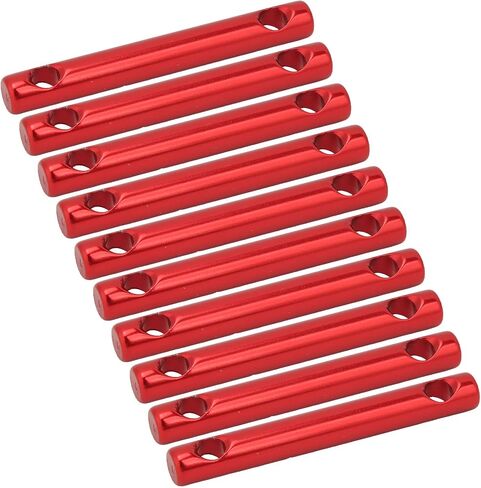 Tent Line Adjusters Aluminum Alloy Dual Holes Lightweight Tent Rope Tensioner Buckle for Camping Hiking Backpacking Outdoor Activities 10 Pcs (Red) in Saudi Arabia