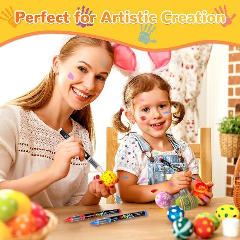 Automatic Ink Control Acrylic Paint Markers Brush Tip 80 Colors Acrylic Paint Pens Water-Based Acrylic Markers Set for Stone, Wood, Rock Painting, Canvas, Glass, DIY & Art Supplies in Saudi Arabia