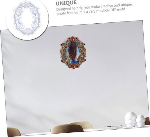 Photo Frame Mold Material Custom Frame Photo Frames Photo Frame Baroque Picture Frames Molds Picture Frame Photo Frame Making Supplies Epoxy Silicone Molds White in Saudi Arabia