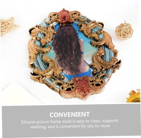 Photo Frame Mold Material Custom Frame Photo Frames Photo Frame Baroque Picture Frames Molds Picture Frame Photo Frame Making Supplies Epoxy Silicone Molds White in Saudi Arabia