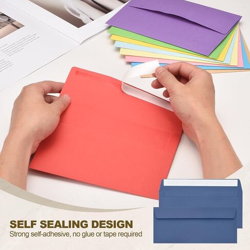 PATIKIL 100 Pack Brown #10 Business Envelopes, Colored Self Seal Letter Size Envelopes for Business Mailing Office Checks Invitation, 4-1/8 x 9-1/2 Inches in Saudi Arabia