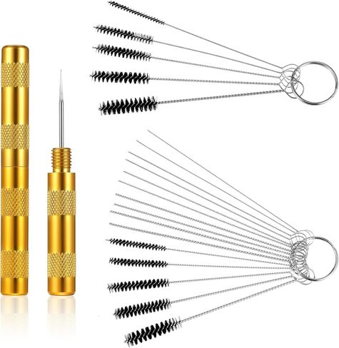 Airbrush Cleaning Kit,Airbrush Cleaner for Spray Paint,Multi-Purpose Straw Cleaner Brushes Sets,Airbrush Accessories with 10 Cleaning Needles,10 Cleaning Brushes and 2 Sharp Pick Needle in Saudi Arabia