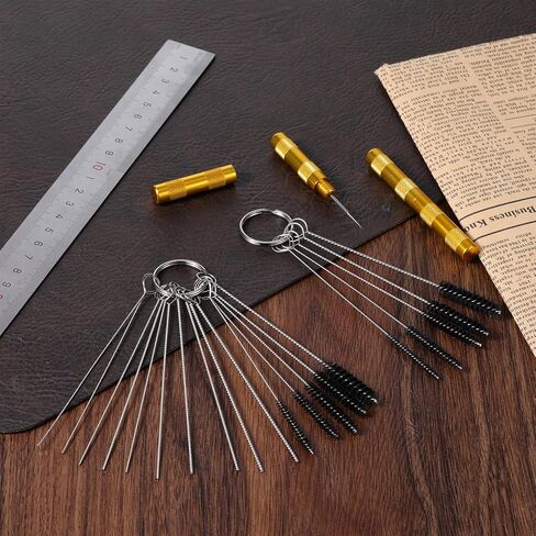 Airbrush Cleaning Kit,Airbrush Cleaner for Spray Paint,Multi-Purpose Straw Cleaner Brushes Sets,Airbrush Accessories with 10 Cleaning Needles,10 Cleaning Brushes and 2 Sharp Pick Needle in Saudi Arabia