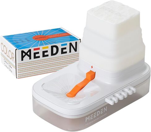 MEEDEN Portable Paint Brush Cleaner: Paint Brush Rinser with Drain for Acrylic, Watercolor & Water-Based Paints - 5-Slot Silicone Brush Washer & Holder, White in Saudi Arabia