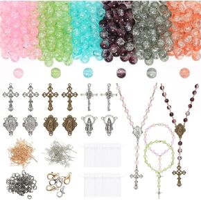 BINRANHS Catholic Rosary Making Kit for Adults Kids,DIY Wedding Rosary Jewelry Necklace Making Kit,704pcs Rosary Making Kits,Rosary Prayer Making Supplies First Communion Necklace Set in Saudi Arabia