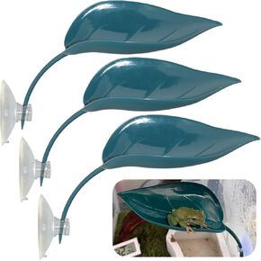 منصة تشمس السلحفاة ، 3pcs إكسسوارات دبابات الأشجار ، منصة تشكيل تنين على شكل أوراق مع أكواب شفط ، إكسسوارات دبابات النمر ، ديكور خزان السلحفاة (أخضر) in Kuwait