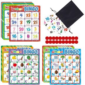 لعبة Alphabet Bingo لعبة ورسالة وأرقام وكلات مشهورة ألعاب Bingo Board للأطفال الصغار ، ABC و 123 ألعاب تعليمية للأطفال ، أنشطة التعلم في مرحلة ما قبل المدرسة ، ألعاب مطابقة الأسرة in Kuwait