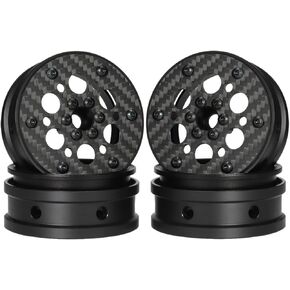 2.2 beadlock Wheels 4PCS Carbon Fiber Wheel Rims for 1/10 RC Crawler Cheater Rigs Capra SCX10 Pro TF2 Element Enduro TRX4 Upgrade Parts (A) in Saudi Arabia