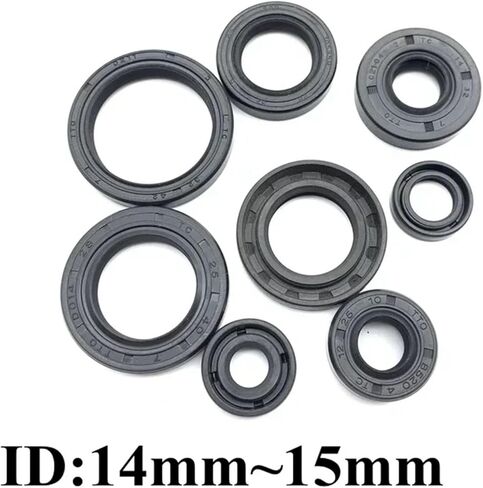 5Pcs ID 14mm 15mm OD 24mm ~ 40mm Height 3~10mm TC/FB/TG4 Skeleton Oil Seal Rings NBR Double Lip Seal Gaskets(ID 14x26x7mm x 5pcs) in Kuwait