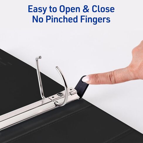 Avery Heavy-Duty View 3 Binders Ring ، حلقات مائلة لمسة 2 بوصة ، وسعة 530 ورقة ، ودورة ، وعمود العمود الفقري بعرض 2.8 بوصة ، وغطاء واضح وعمود في العمود الفقري ، والتجمع الأسود (6 عبوات من 79692) in Kuwait