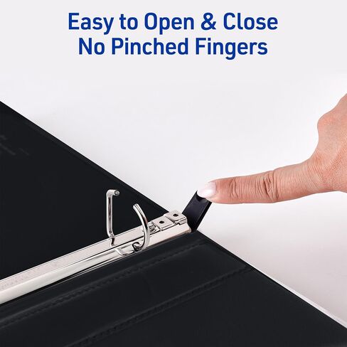 Avery Heavy-Duty View 3 Binders Ring ، 1 بوصة حلقات مائلة لمسة واحدة ، وسعة 250 ورقة ، ودورة ، وعمود العمود الفقري بعرض 1.4 بوصة ، وغطاء واضحة وعمود العمود الفقري ، والعمود السوداء (79275) (حزمة 6) in Kuwait