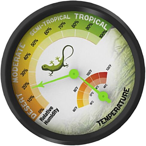 VANZACK Precision Mini Reptile Thermometer and Hygrometer Battery-Free Mechanical Temperature Gauge for Terrariums for Leopard Gecko Tanks in Saudi Arabia
