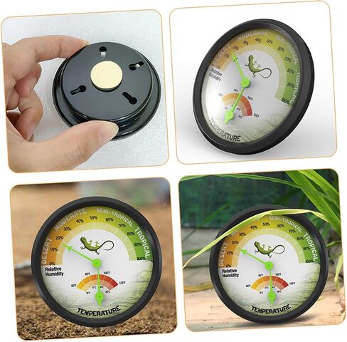 VANZACK Precision Mini Reptile Thermometer and Hygrometer Battery-Free Mechanical Temperature Gauge for Terrariums for Leopard Gecko Tanks in Saudi Arabia