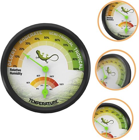 VANZACK Precision Mini Reptile Thermometer and Hygrometer Battery-Free Mechanical Temperature Gauge for Terrariums for Leopard Gecko Tanks in Saudi Arabia