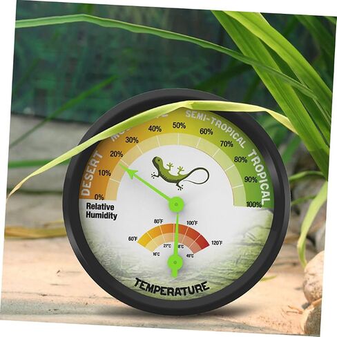 VANZACK Precision Mini Reptile Thermometer and Hygrometer Battery-Free Mechanical Temperature Gauge for Terrariums for Leopard Gecko Tanks in Saudi Arabia