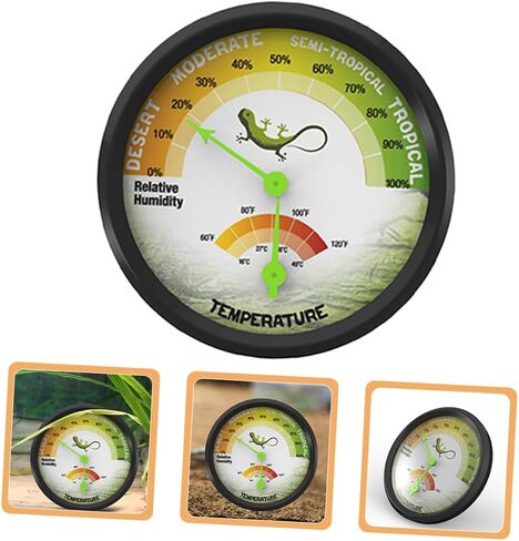 VANZACK Precision Mini Reptile Thermometer and Hygrometer Battery-Free Mechanical Temperature Gauge for Terrariums for Leopard Gecko Tanks in Saudi Arabia