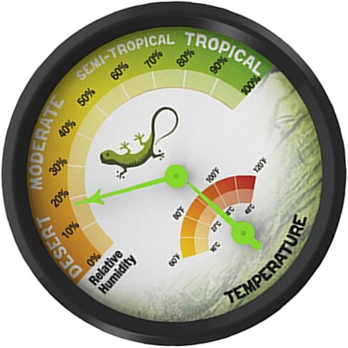 BESPORTBLE High Precision Mechanical Reptile Thermometer and Humidity Gauge for Bearded Dragon Tank Mini Battery-Free Temperature Meter for Terrarium and PET Care in Saudi Arabia