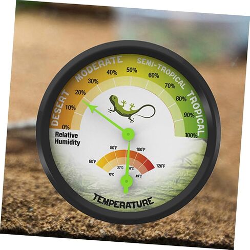 BESPORTBLE High Precision Mechanical Reptile Thermometer and Humidity Gauge for Bearded Dragon Tank Mini Battery-Free Temperature Meter for Terrarium and PET Care in Saudi Arabia