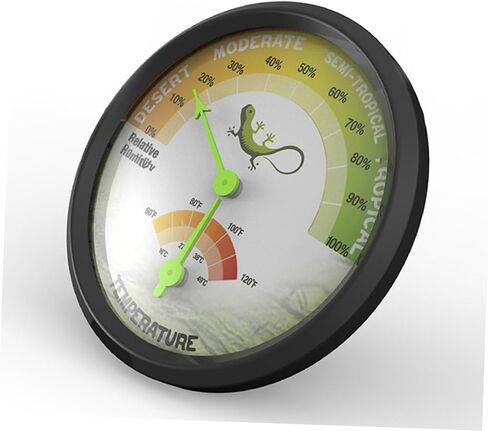 BESPORTBLE High Precision Mechanical Reptile Thermometer and Humidity Gauge for Bearded Dragon Tank Mini Battery-Free Temperature Meter for Terrarium and PET Care in Saudi Arabia