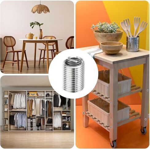 M3 x 0.5mm x 3D Helicoil Type Screw, 304 Stainless Steel Wire Thread Inserts, Helical Coiled Wire Threaded Sleeve, 150Pcs in Kuwait