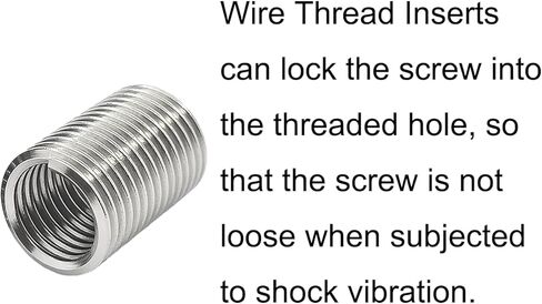 M3 x 0.5mm x 3D Helicoil Type Screw, 304 Stainless Steel Wire Thread Inserts, Helical Coiled Wire Threaded Sleeve, 150Pcs in Kuwait