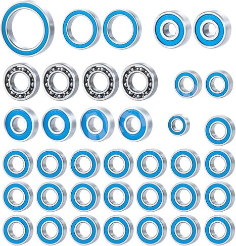 متوافق مع محوري لـ SCX10 AXI03007 1/10 RC Crawler Car Truck Truck Audgractors 38pcs Wheel Hub محامل مختومة مجموعة RC in Kuwait