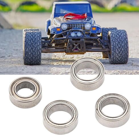 4PCS RC Car Ball Bearing Steel Bearing Set High Performance Precision Ball Bearings for SCY 16101 16102 16103 16201 1/16 Remote Control Car Silver Color Durable and Smooth in Saudi Arabia
