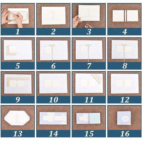 AHANDMAKER Bookbinding Easy Scrapbooking Tool, Wood L-Shaped Ruler T-Shaped Ruler Spacing Guide Corner Cutting Square Set, Bookbinding Tool for Portable Notebook Journal Handbook Making in Saudi Arabia