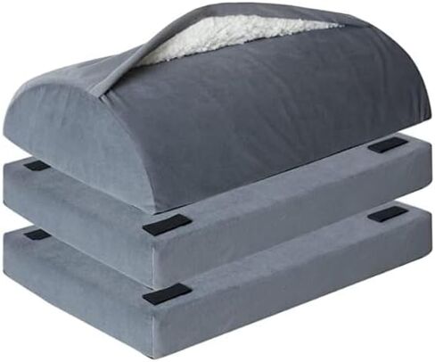 Foot Rest for Under Desk at Work with 3 Adjustable Heights Foam Under Desk Footrest with Washable Cover,Foot Stools for Office,Home and Car,Grey in Kuwait