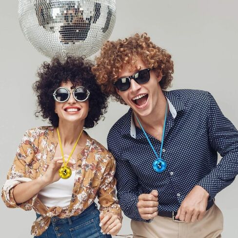 Fun Express DISCO BALL NECKLACE ASSORTMENT - Jewelry - VBS Vacation Bible School Supplies/Decor - 12 Pieces in Saudi Arabia