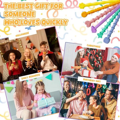 ألعاب Toys الحسية للأطفال البالغين ، 6pcs ألعاب حسية سيليكون مهدئة ، وعصا تململ مرنة للاضطرابات ADHD التوحد ، يجب أن يكون لديها لعبة مريحة للسفر والفصول الدراسية in Kuwait
