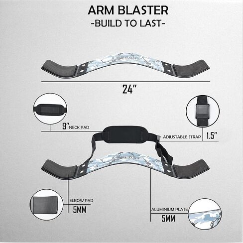 مسدس ذراع Beastpowergear مقاس 5 مم للعضلة ذات الرأسين والعضلة ثلاثية الرؤوس مع لفافة معصم مجانية، وبناء العضلات، وعازل العضلة ذات الرأسين، واكتساب قوة العضلات، والدمبل والأثقال لدعم كمال الأجسام ورفع الأثقال in Saudi Arabia