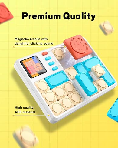 Super Slide Puzzle Games, Handheld Electronic Brain Teaser with 500+ Challenges 7 Levels for Boys, Girls, Adults - Portable Learning Toys Birthday Gifts for Travel, Road Trip, Easter Basket in Saudi Arabia