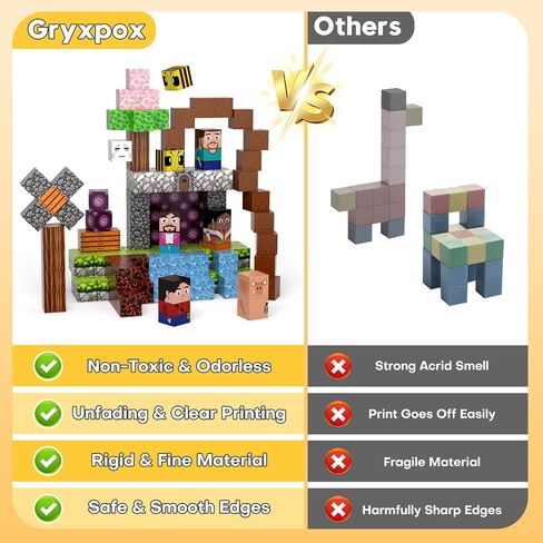 الكتل المغناطيسية ، لبنات البناء المغناطيسية gryxpox ، بلاط المغناطيس مع لعبة Adventure World Blocks ، الكتل المغناطيسية للأطفال الذين تتراوح أعمارهم in Saudi Arabia