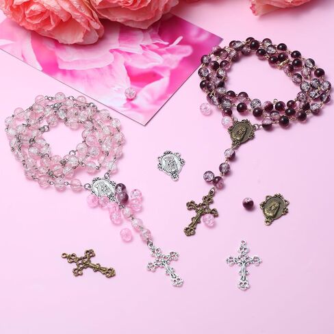 BINRANHS Catholic Rosary Making Kit for Adults Kids,DIY Wedding Rosary Jewelry Necklace Making Kit,704pcs Rosary Making Kits,Rosary Prayer Making Supplies First Communion Necklace Set in Saudi Arabia