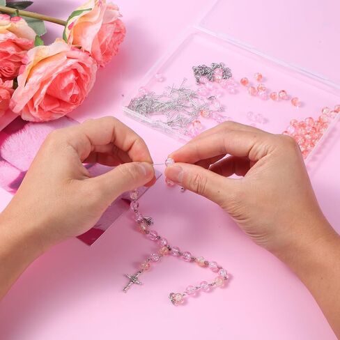 BINRANHS Catholic Rosary Making Kit for Adults Kids,DIY Wedding Rosary Jewelry Necklace Making Kit,704pcs Rosary Making Kits,Rosary Prayer Making Supplies First Communion Necklace Set in Saudi Arabia
