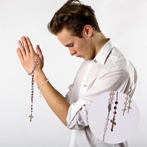 BINRANHS Catholic Rosary Making Kit for Adults Kids,DIY Wedding Rosary Jewelry Necklace Making Kit,704pcs Rosary Making Kits,Rosary Prayer Making Supplies First Communion Necklace Set in Saudi Arabia