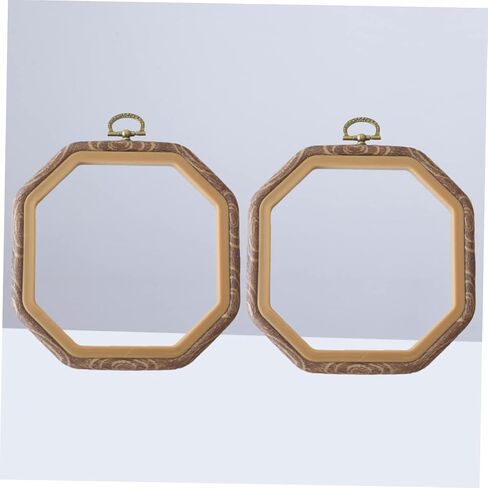Osaladi 2pcs Doctagon تطريز التطريز يقلد إطارات غرزة الخشب المتقاطع لـ DIY مع تصميم متين للملمس الثقيل لتصميم سلس للأقمشة in Saudi Arabia
