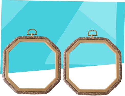 Osaladi 2pcs Doctagon تطريز التطريز يقلد إطارات غرزة الخشب المتقاطع لـ DIY مع تصميم متين للملمس الثقيل لتصميم سلس للأقمشة in Saudi Arabia