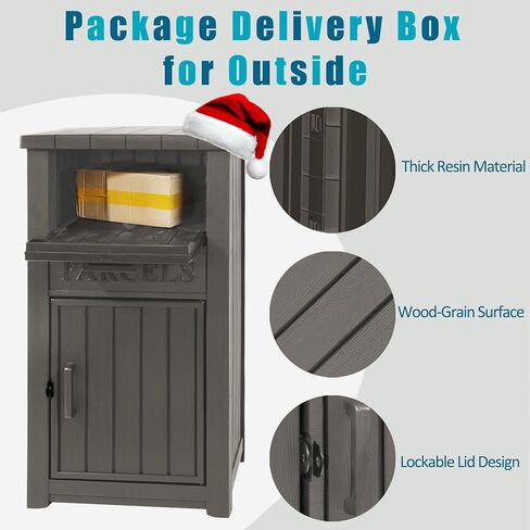 Package Delivery Box for Outside, Outdoor Storage with Lockable Secure, Anti-Theft Parcel Drop Boxes Outdoor Package Delivery and Waterproof for Porch, House, Curbside in Saudi Arabia