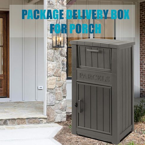 Package Delivery Box for Outside, Outdoor Storage with Lockable Secure, Anti-Theft Parcel Drop Boxes Outdoor Package Delivery and Waterproof for Porch, House, Curbside in Saudi Arabia