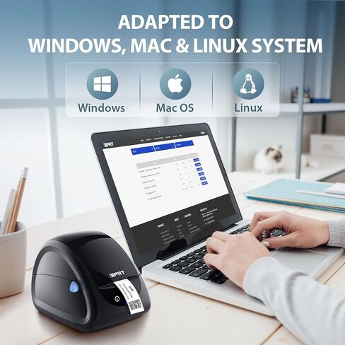 IDPRT THERMAL LABEL PRINTER SP310 - صانع الملصقات مع اكتشاف الملصقات التلقائية ، ودعم 1 "-3.15" عرض طباعة ، و Windows & Mac ، مناسب للباركود ، والعنوان ، والملء والتخزين للمنزل ، والمكتب والأعمال (متجددة) in Kuwait